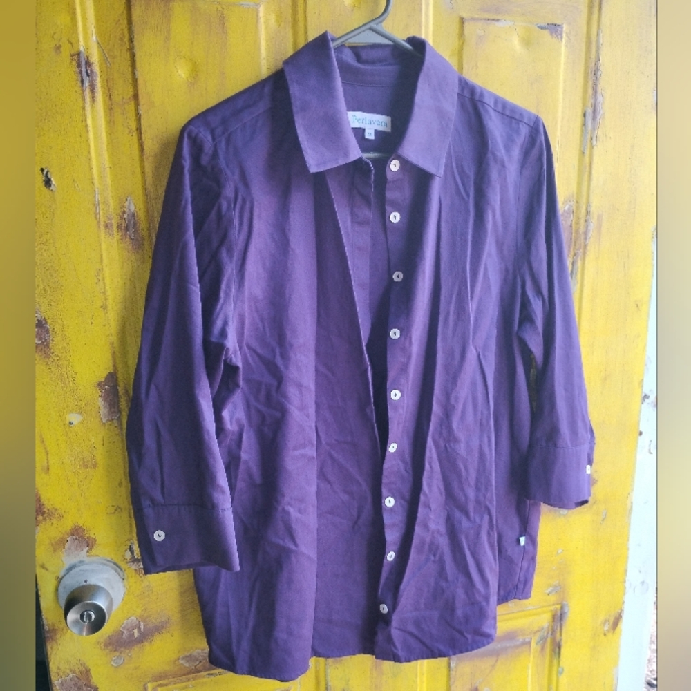 Purple Button-Up Shirt